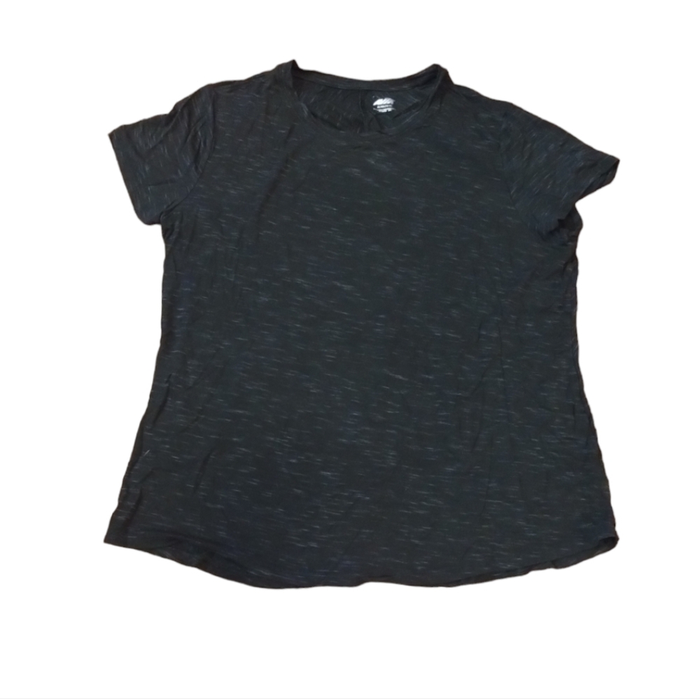 Avia Stretch Black Crew-Neck T-shirts Women XL-XG (16-18) short sleeve shirt